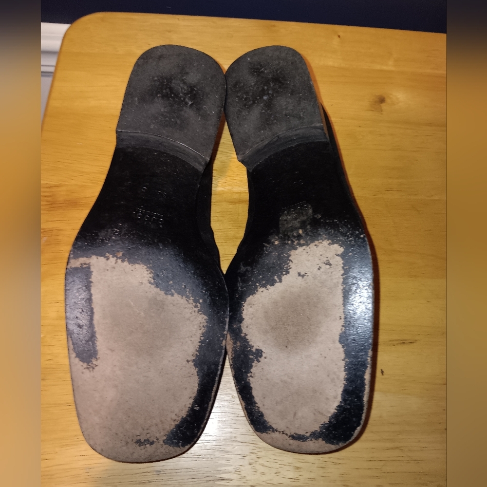 Gucci Black GG Monogram Satin Loafers - Picture 4 of 4